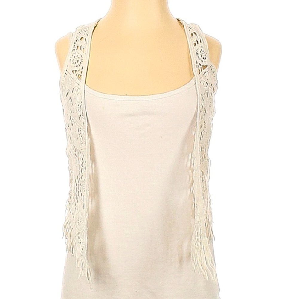 Justice girls crochet weight bohemian vest size 7
